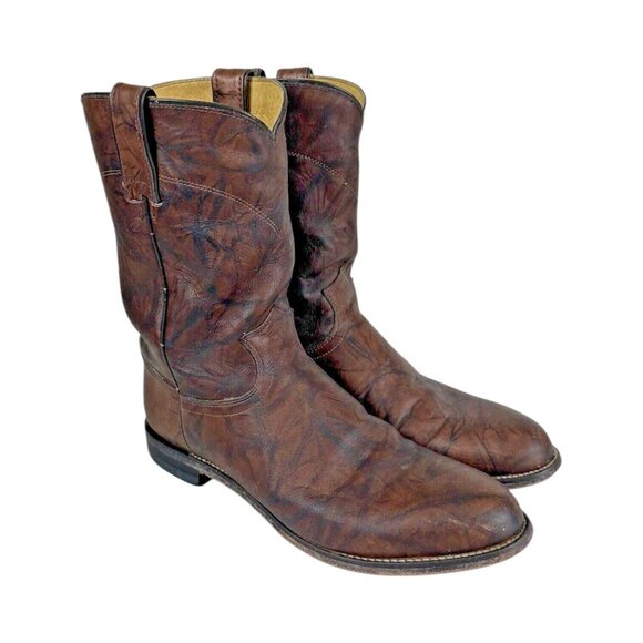 JUSTIN Boots Men\'s 9.5 Roper 3162 Jackson Deerlite Cowboy Western Leather main image 10